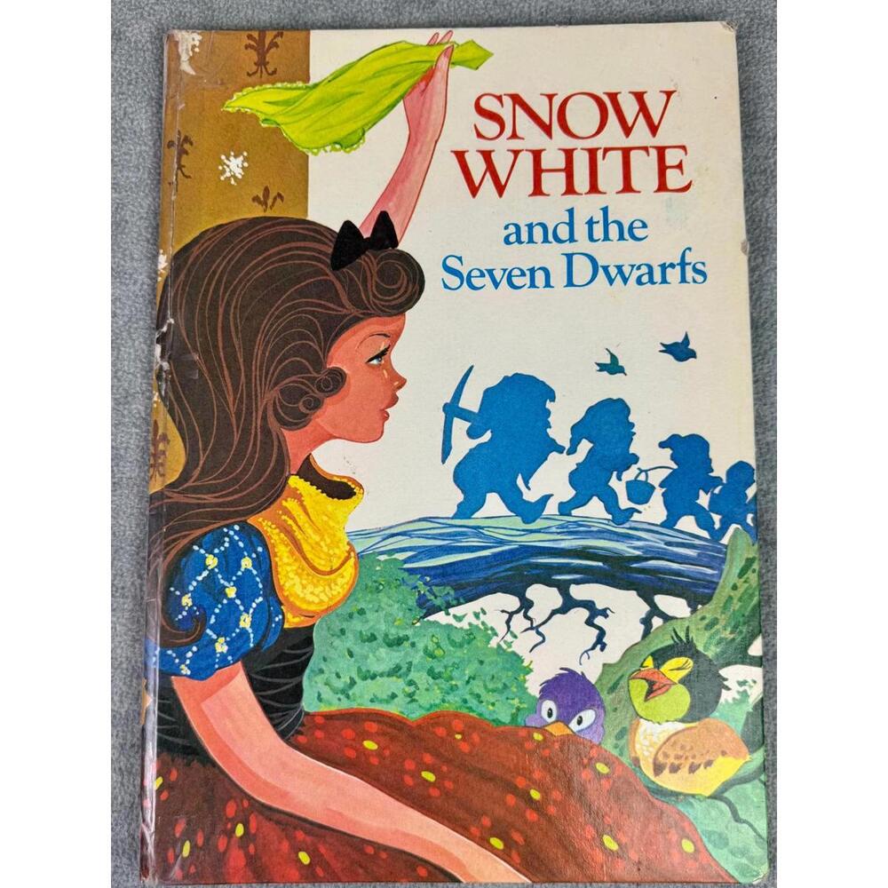 snow white the seven dwarfs vintage 1970s fairy tale picture book junk journal